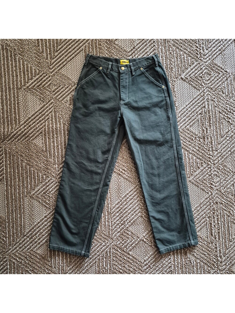 Golf Wang Dark Green Contrast Stitch Work Pants Chino 30"